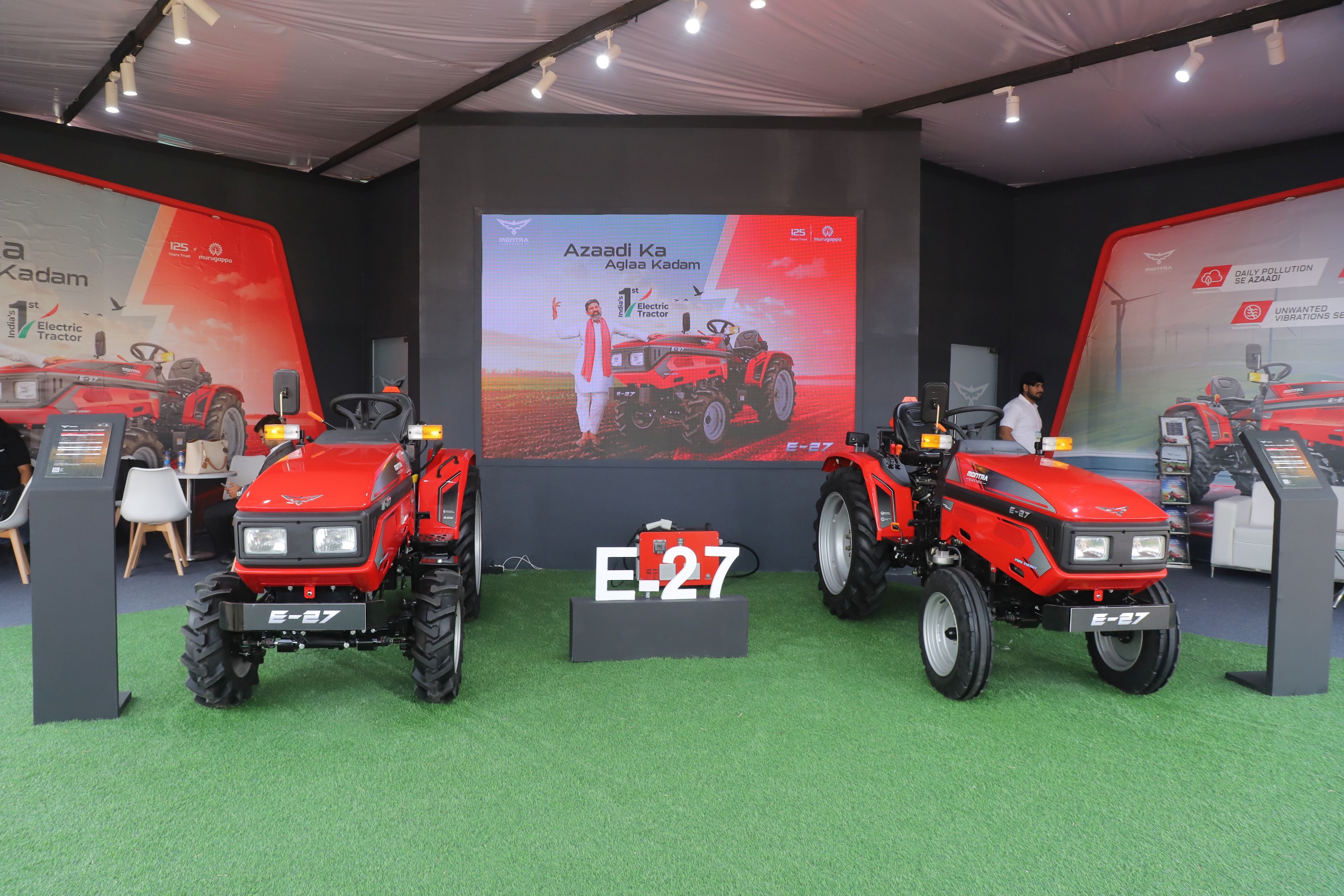 ARAI-certified E-27 e-tractor at EIMA Agrimach India 2025