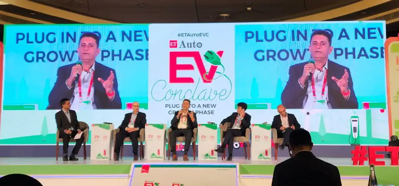 Anurag Dubey speaking at ET Auto EV Conclave