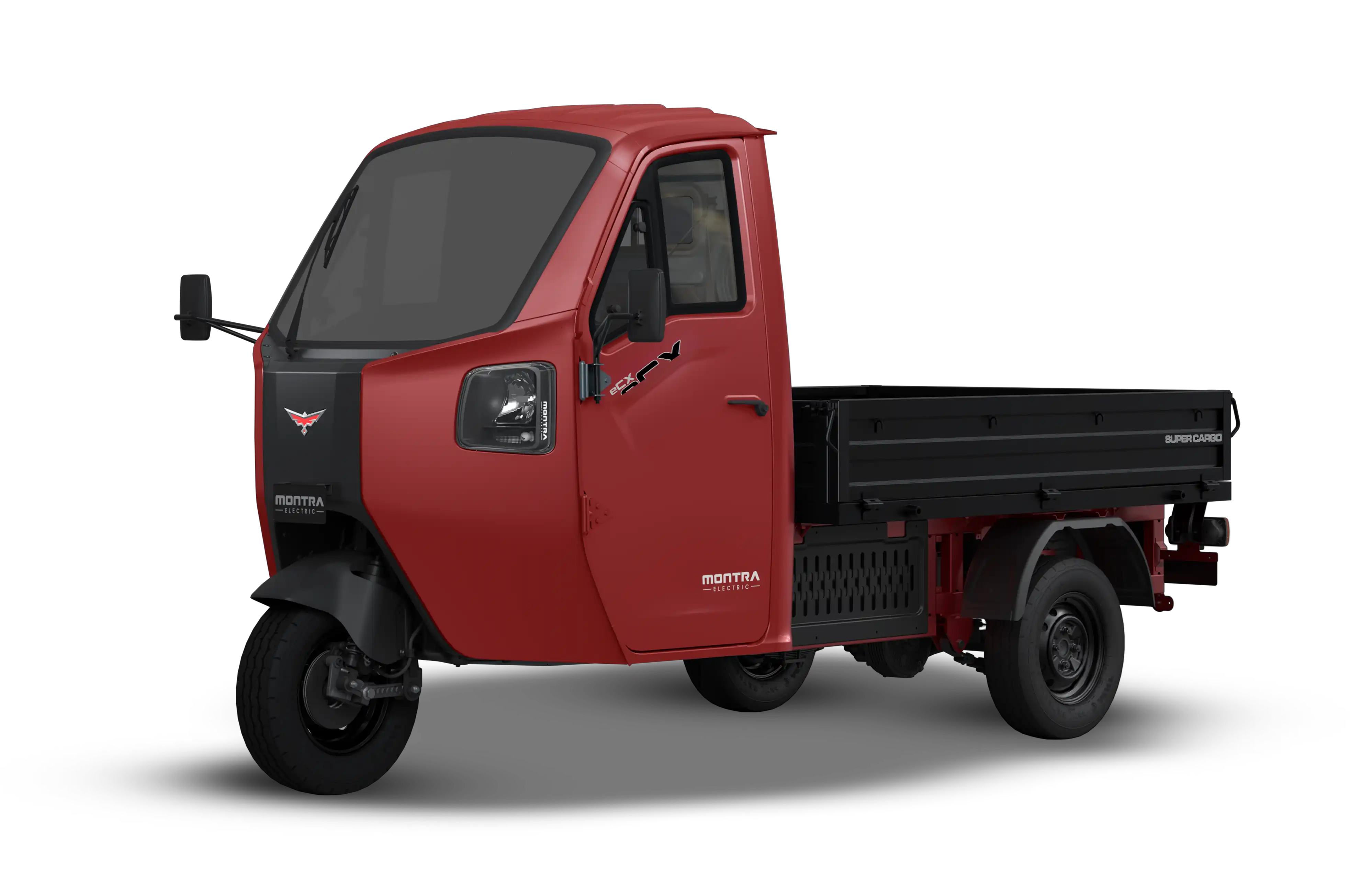 Color swatch displaying the Plum Red option for Montra Electric vehicles.