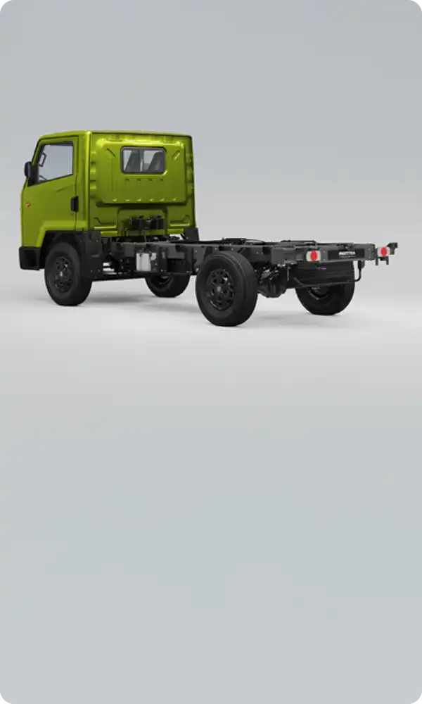 Detailed view of the load body design in Montra Electric cargo vehicles.